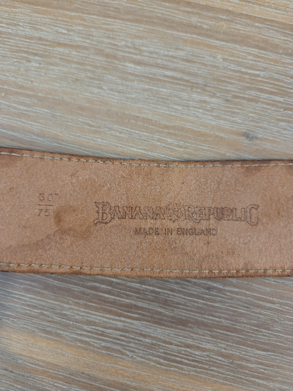 Vintage Wide Tan Genuine Leather Waist Belt with Boho Western Tooth Buckle - Picture 6 of 8